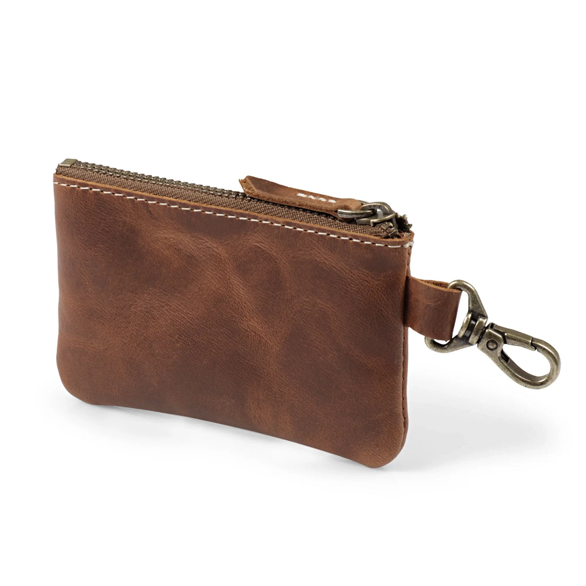 ミーラベル　Mini Pouch Bag (Brown) Pelly Leather Mini Pouch with Hook | Clip-On Coin Case | Yukon Bags