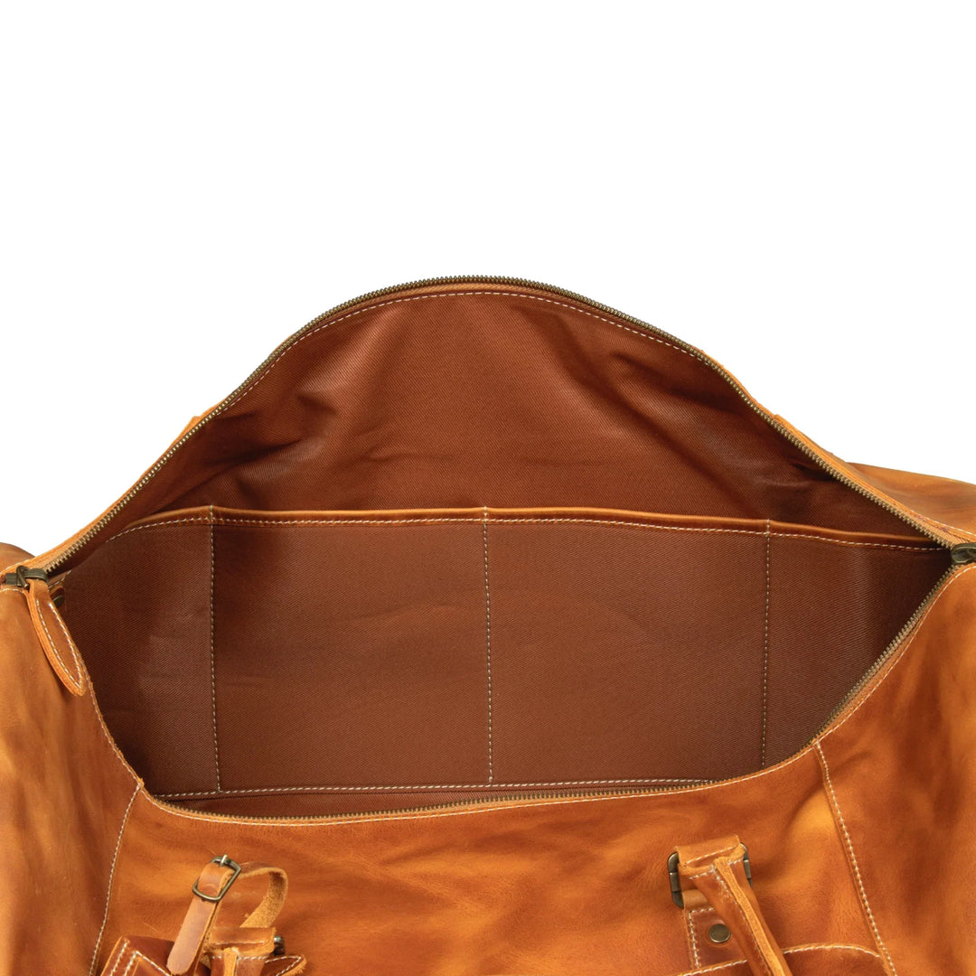 Archibald Leather Duffle Bag | 47L Weekender with Shoe Compartment