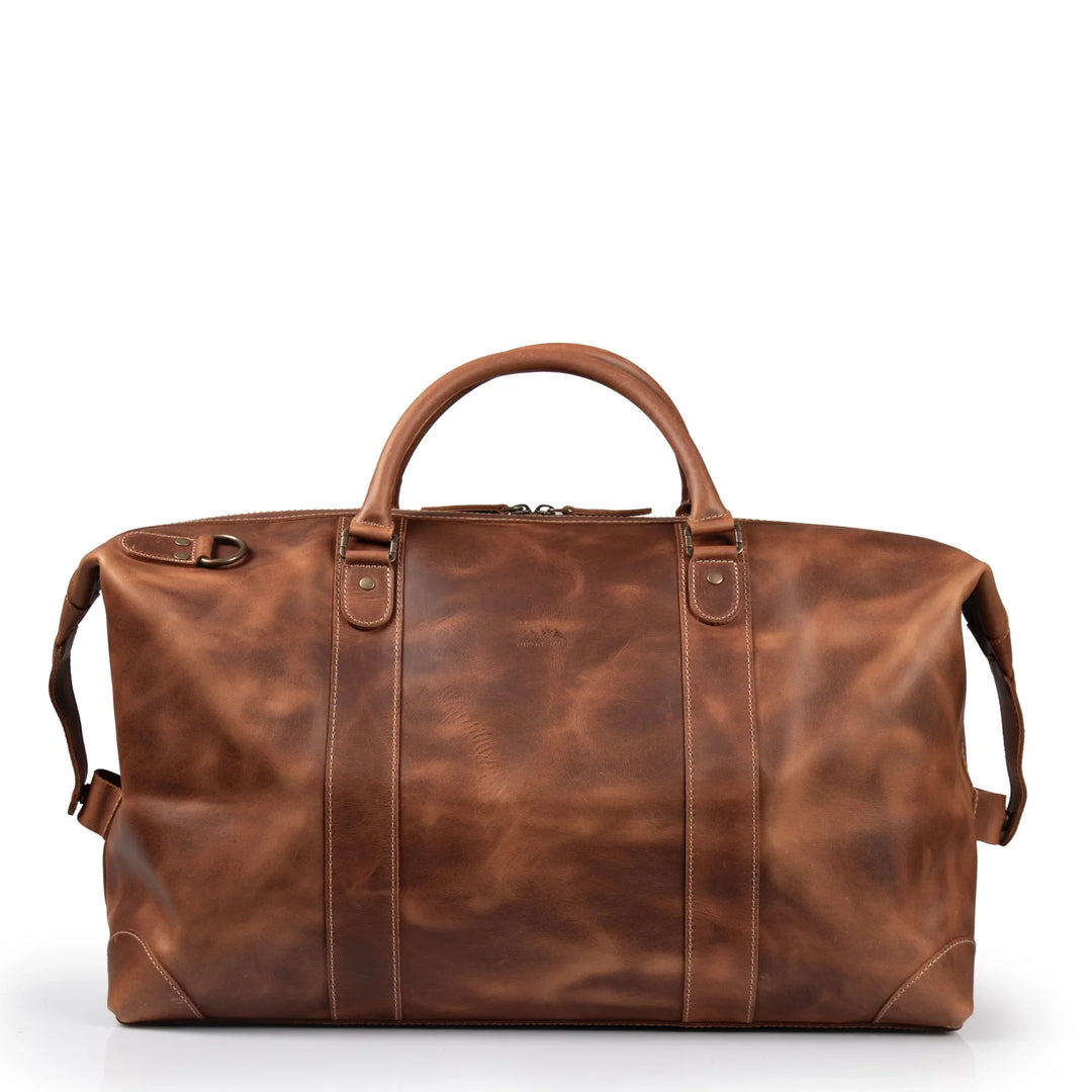 avalanche nekoma ultralight packable travel duffel bag 0 Leather Duffle Bag, 45L Carry-On Weekender, Full Grain Crazy Horse Leather, Yukon Bags, Tan