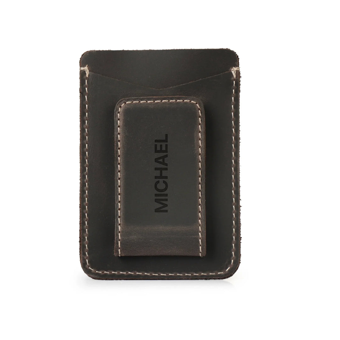 Craig Leather Money Clip Wallet | Slim Front Pocket Wallet