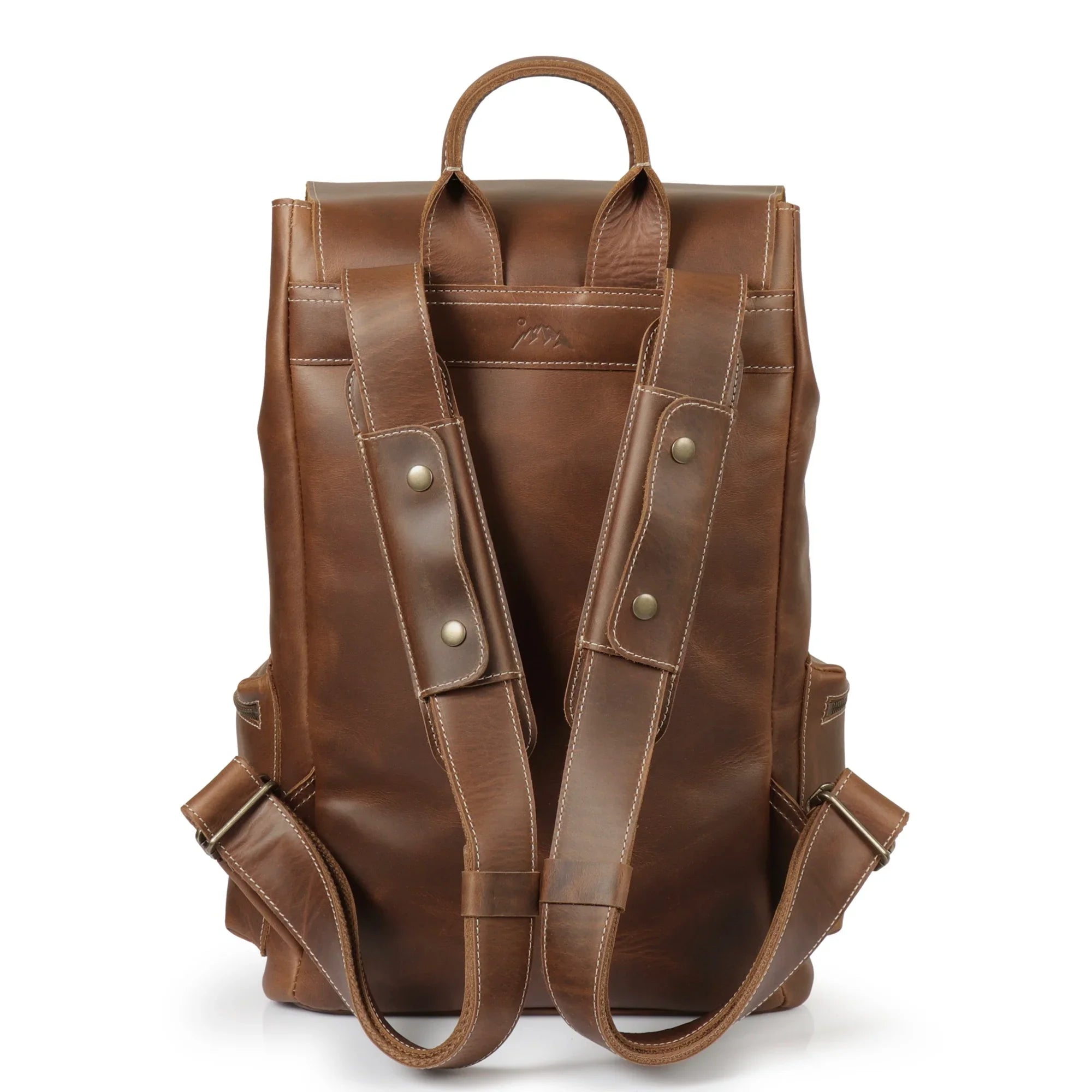 discount leather backpack True Classic Premium / One Size With a top handle and adjustable straps Harper Large Leather Backpack |