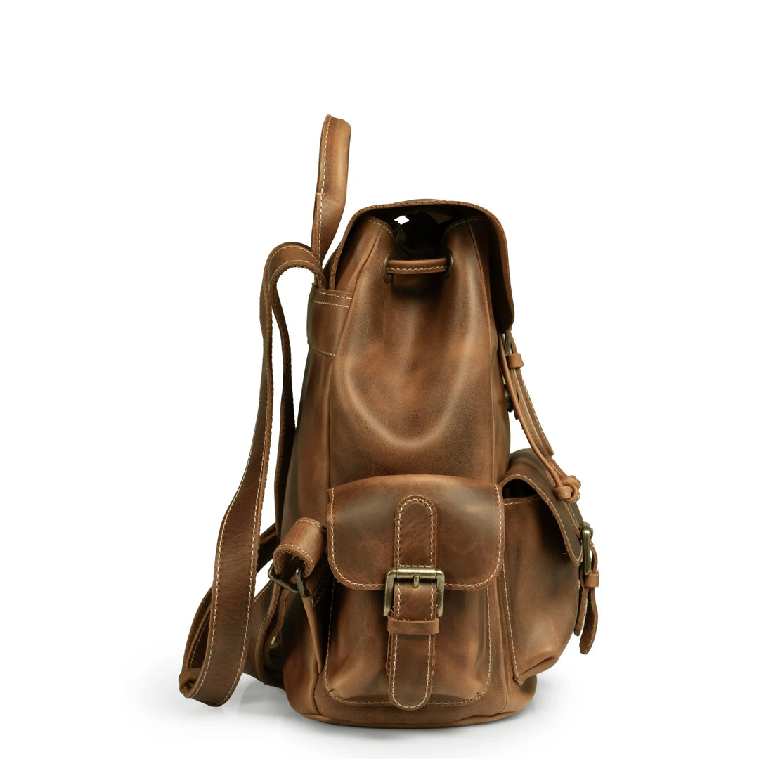accessorize cara leather backpack Hess Women's Leather Mini Backpack -Small Daypack for 13" Laptops – Yukon Bags