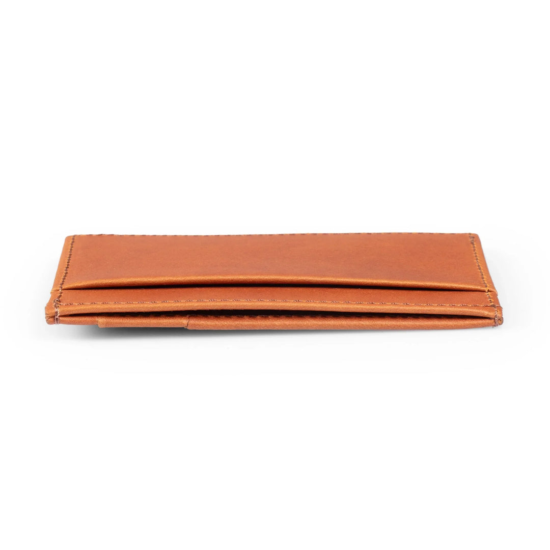 Slim Leather Wallet, Full Grain RFID Front Pocket Wallet, Yukon Bags, Camel