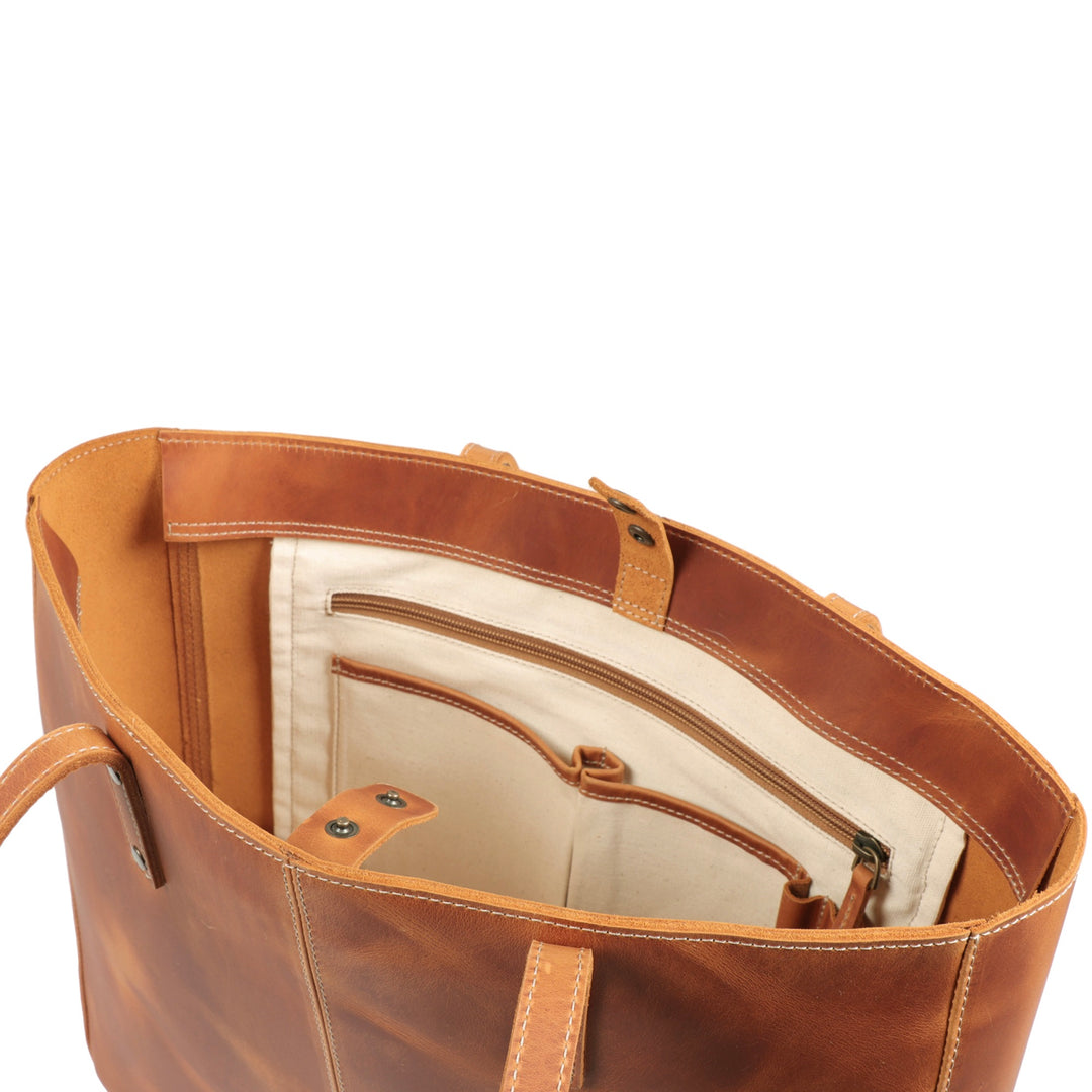 La Biche Crazy Horse Leather Women Tote – Yukon Bags