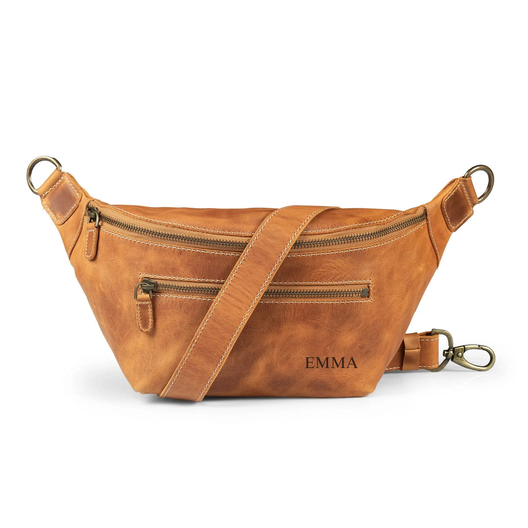 Full-Grain Leather Crossbody-Waist Bag | Handcrafted Bag | Yukon Bags
