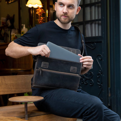 Leather laptop bags