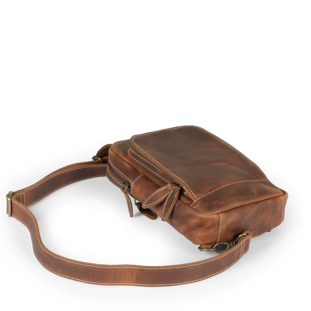 cross body travel bag for men Macaulay Leather Crossbody Bag