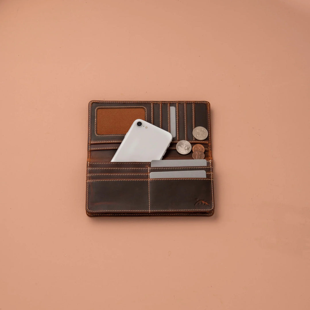 Peel Crazy Horse Leather Wallet | Full Grain Women's Bifold