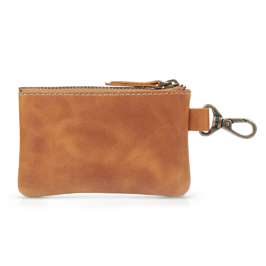 Pelly Leather Mini Pouch with Hook | Clip-On Coin Case | Yukon Bags