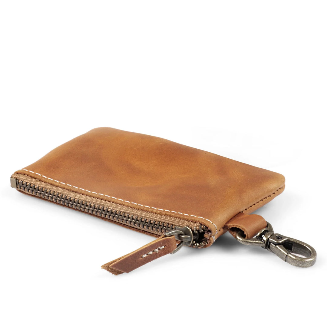 Pelly Leather Mini Pouch with Hook | Clip-On Coin Case | Yukon Bags