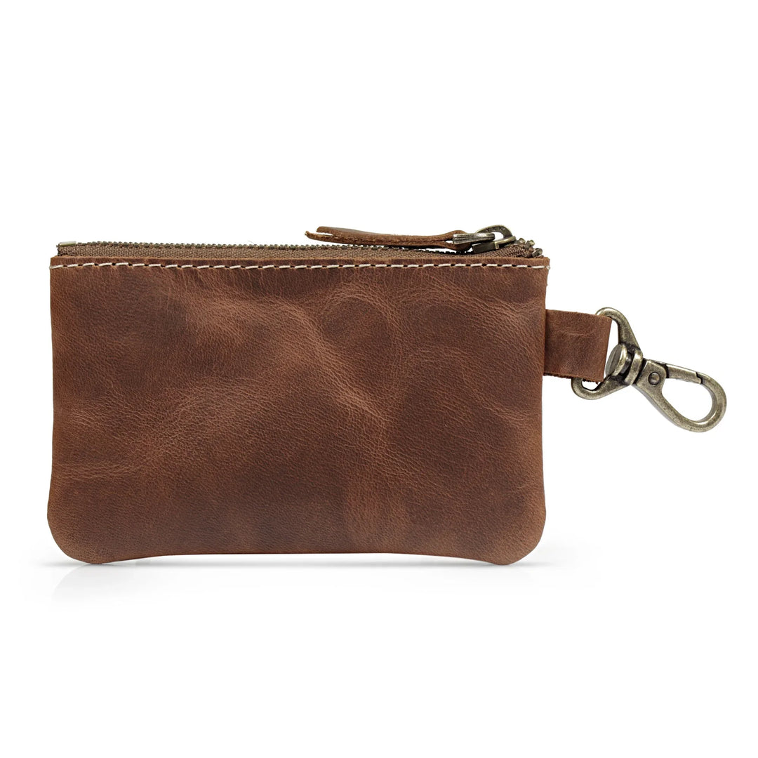 Pelly Leather Mini Pouch with Hook | Clip-On Coin Case | Yukon Bags