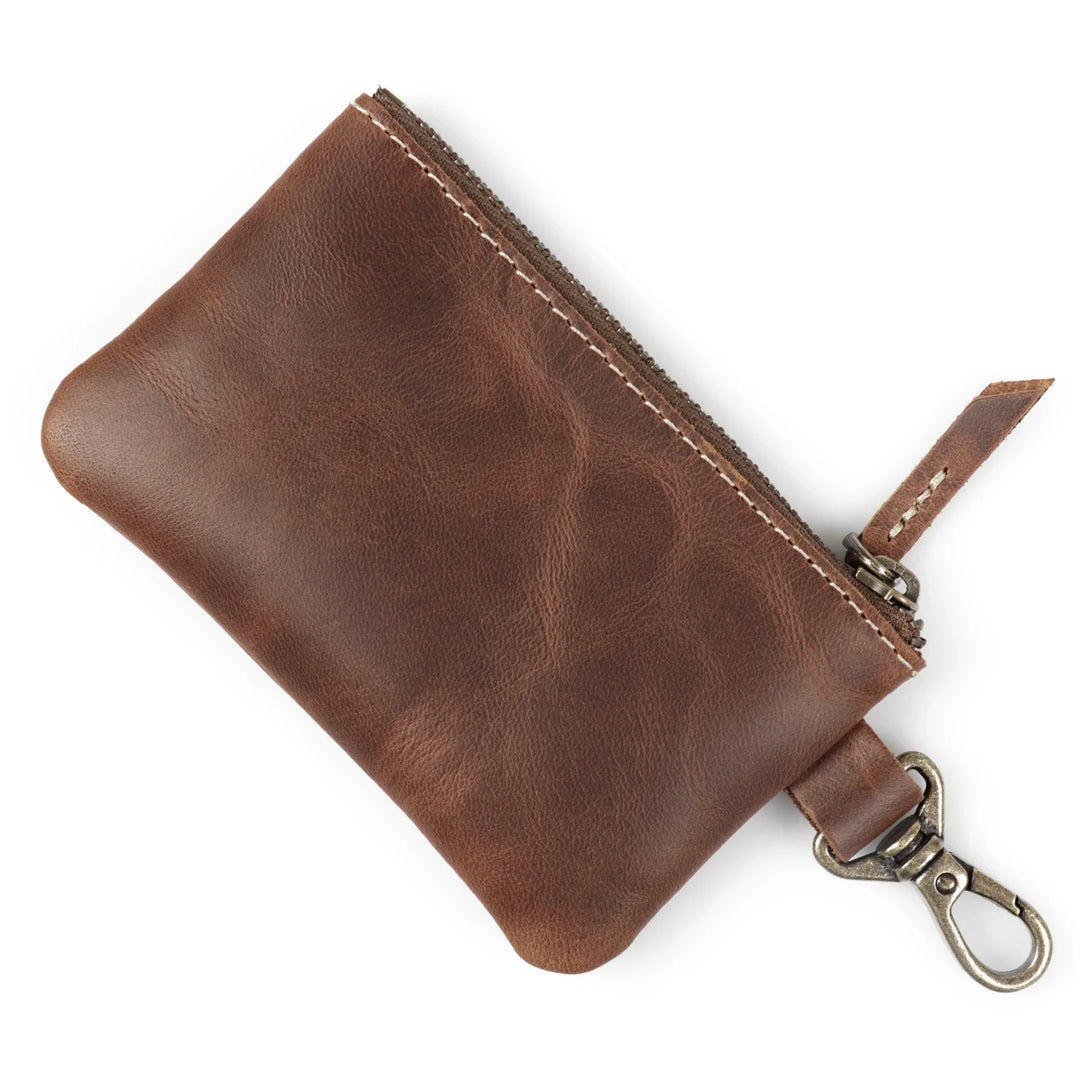 Pelly Leather Mini Pouch with Hook | Clip-On Coin Case | Yukon Bags