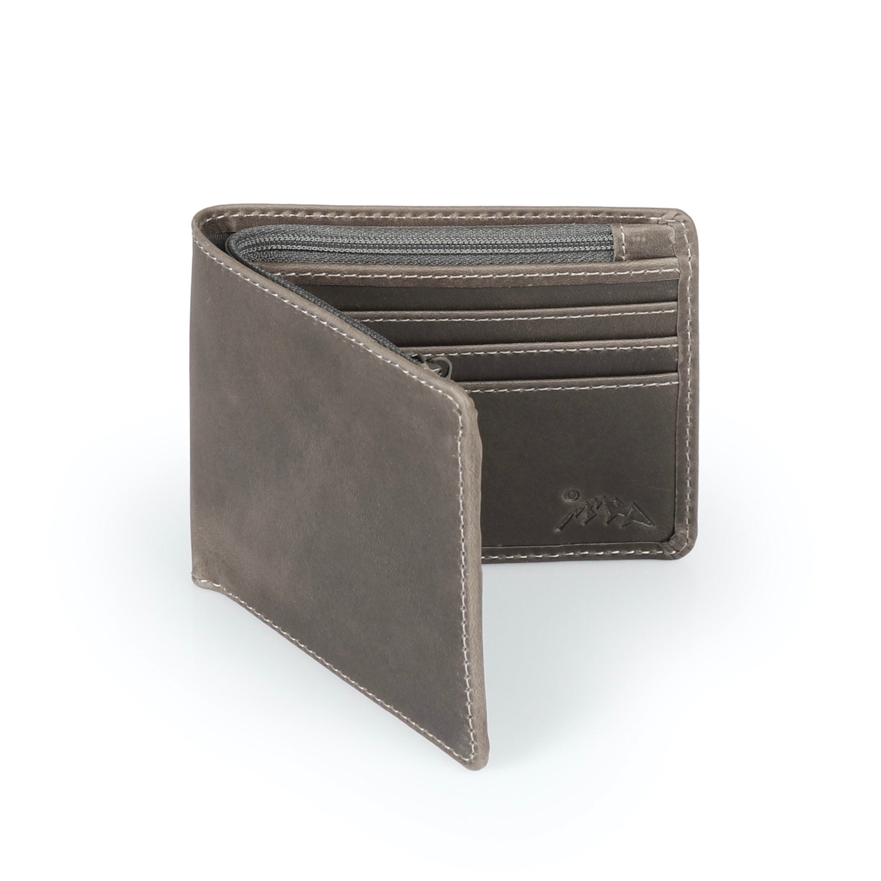 Metal Zipped Genuine Leather Wallet – Pearl 7