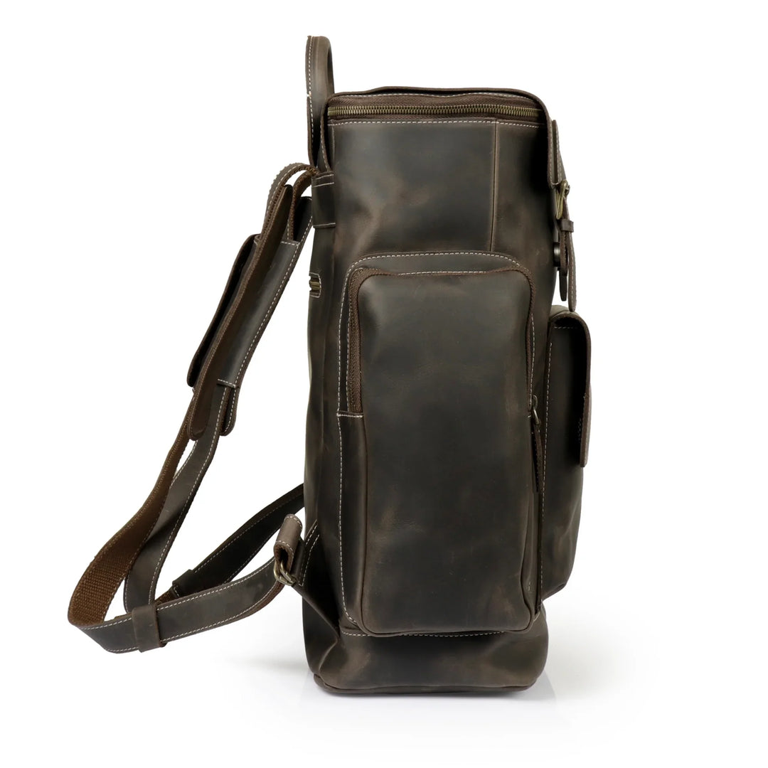 cool leather backpack Yukon Crazy Horse Leather Backpack - Fits 16" Laptop