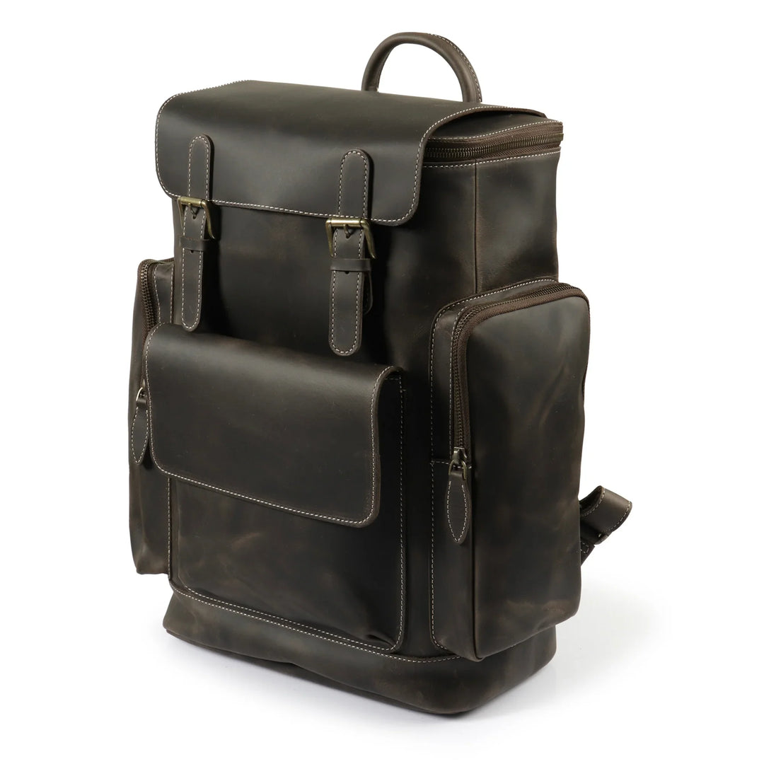 ゆうさん様 TRION TRUNK Horween Horse Leather Yukon Crazy Horse Leather Backpack - Fits 16