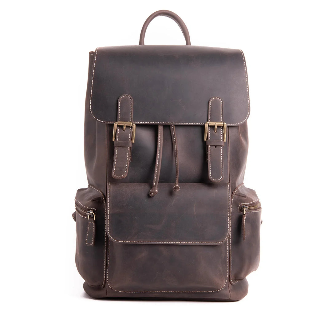 chestnut dublin leather backpack Leather Laptop Backpack, Full Grain Large Backpack, Fits 16" Laptop, Yukon Bags, Chestnut