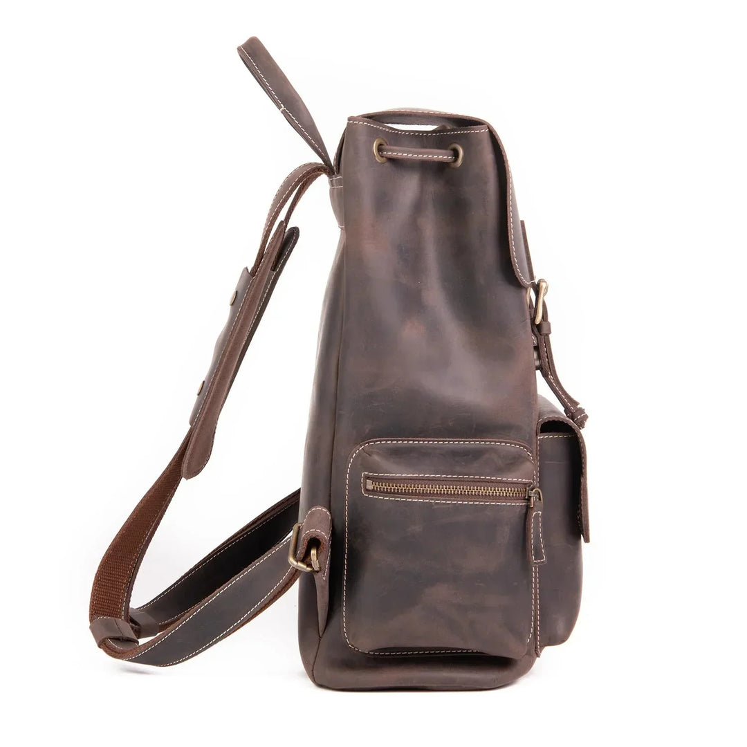 big leather backpack for school Leather Laptop Backpack, Full Grain Large Backpack, Fits 16" Laptop, Yukon Bags, Chestnut