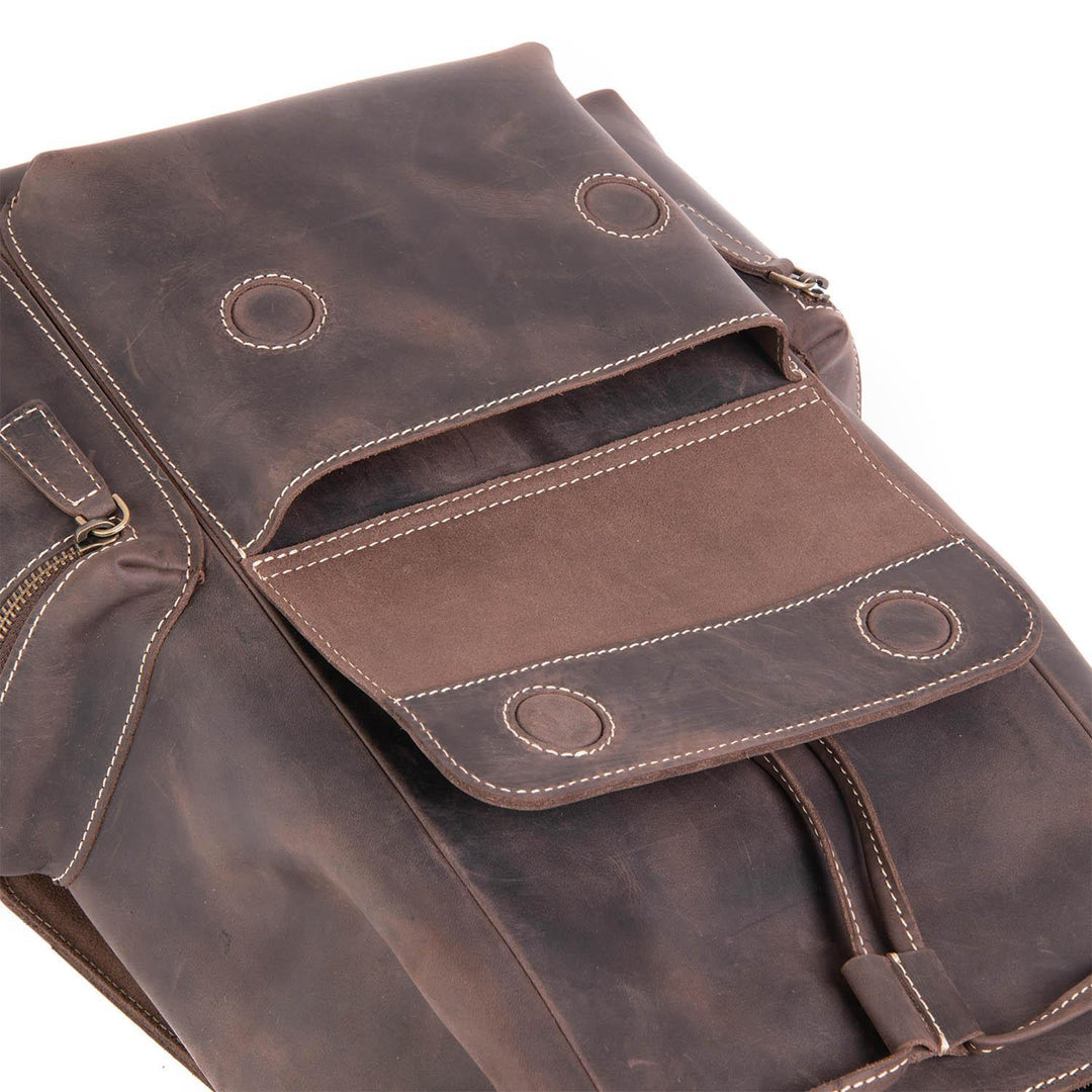 bally harper leather backpack Leather Laptop Backpack, Full Grain Large Backpack, Fits 16" Laptop, Yukon Bags, Chestnut