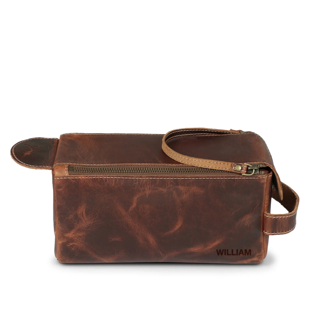 Walsh Leather Toiletry Bag | Men's Full-Grain Dopp Kit & Shave Bag Walsh Leather Toiletry Bag | Men's Full-Grain Dopp Kit & Shave Bag